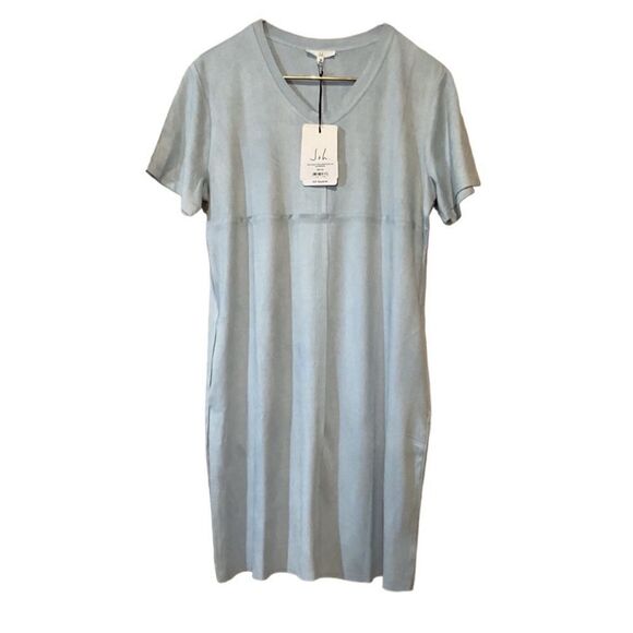 NWT JOH AUDREY Faux SUEDE V-NECK DRESS Medium - Picture 2 of 12
